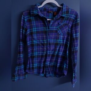 Plaid Button-Up Shirt